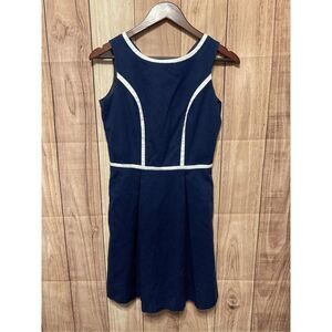 Tommy Hilfiger size 2 navy blue white dress